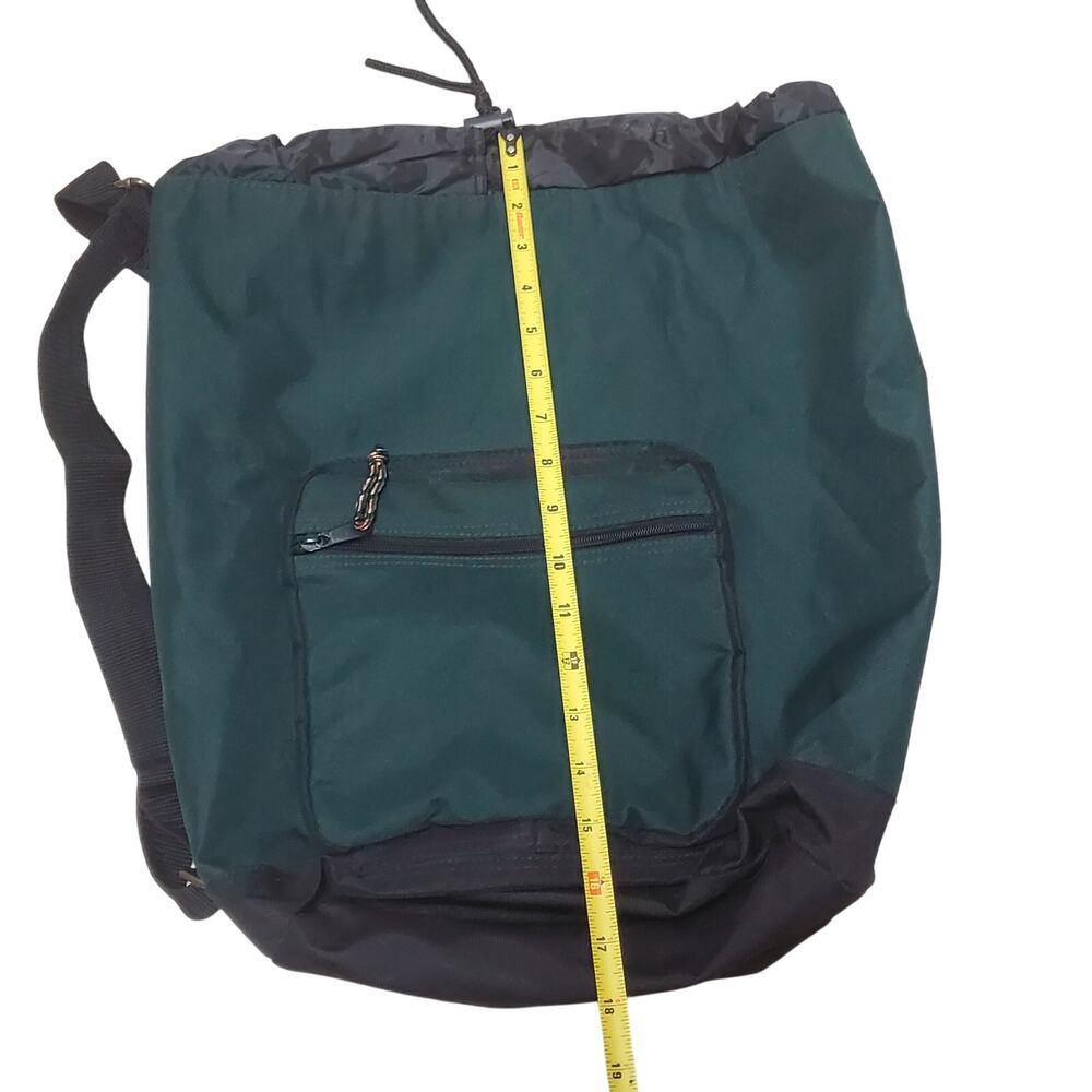 Green Drawstring Single Strap Back Pack 18" X 15" - image 2